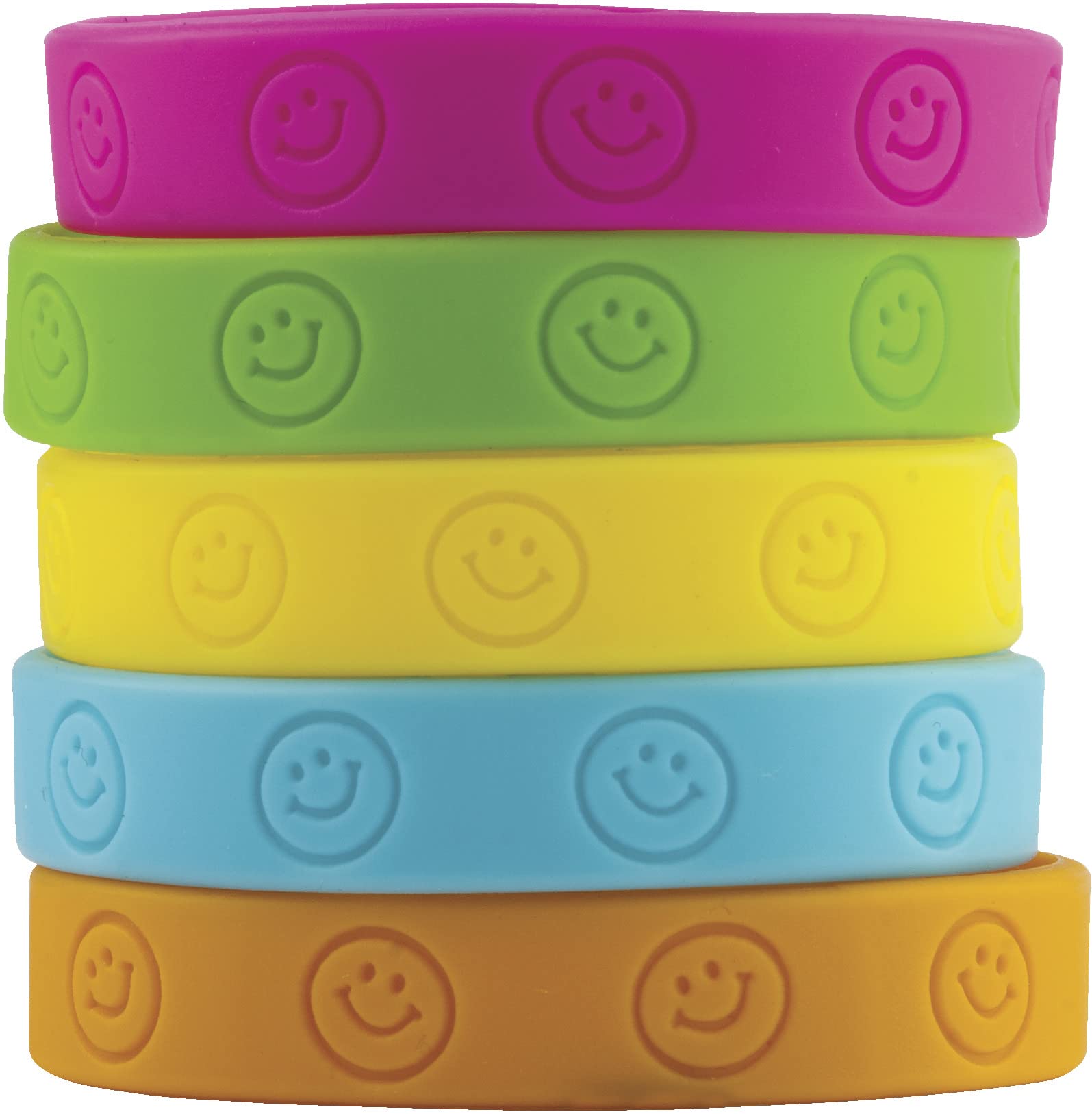 Teacher Created Resources Happy Faces Award Wristband Silicone, Pack Of 10