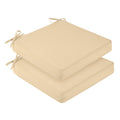 Downluxe Outdoor Chair Cushions For Patio Furniture, Waterproof Square Corner Memory Foam Patio Chair Cushion With Adjustable Ti