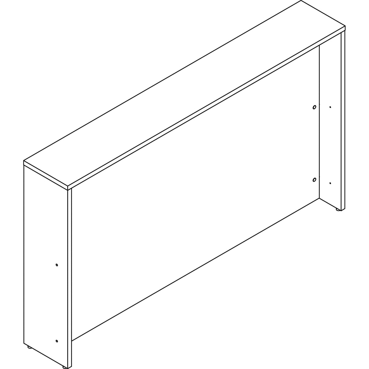 Lorell Prominence 2.0 Gray Elm Laminate Desk Unit - 74.3&Quot; X 11.9&Quot;12&Quot; , 1&Quot; Table Top, 0.1&Quot; Edge - Ban