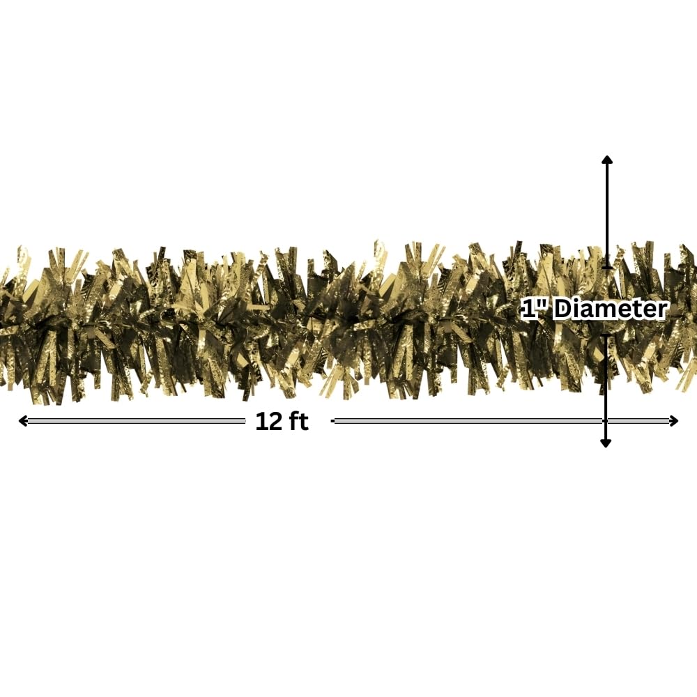Brite Star 12Ft Vintage Tinsel, Gold