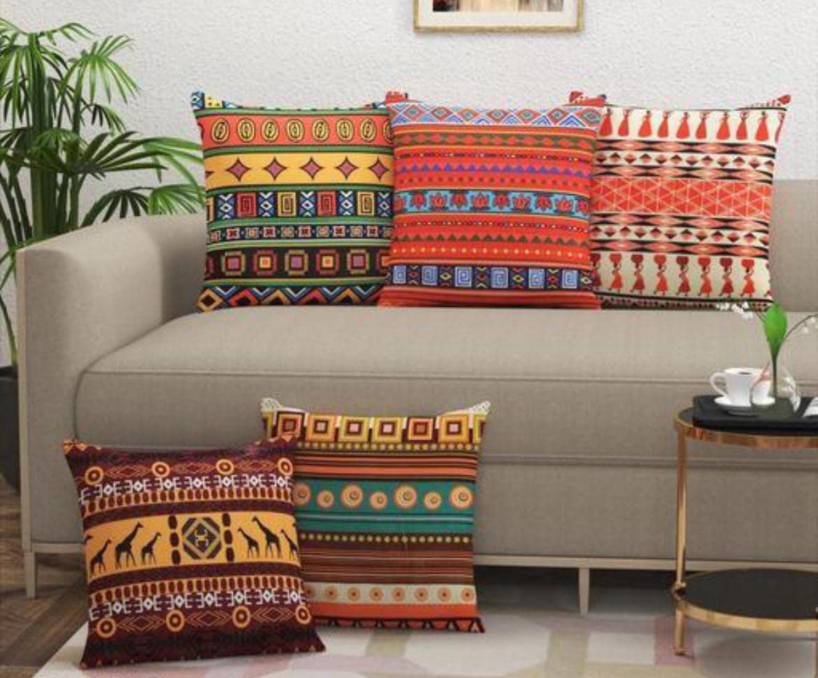 Balley Cotton Designer Decorative Throw Pillow Covers Cushion Covers 16X16 Inches (Mandala Print)