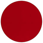 Flash Furniture Wren 60'' Round Red Thermal Laminate Activity Table - Height Adjustable Short Legs
