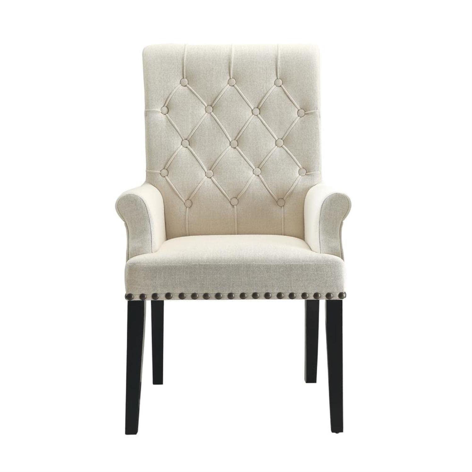 Coaster Furniture Dining Chair Beige Fabric Rustic Espresso Matte Gunmetal 190163