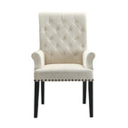 Coaster Furniture Dining Chair Beige Fabric Rustic Espresso Matte Gunmetal 190163