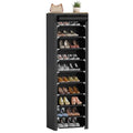 ERONE Shoe Rack with Cover 10 Tier Tall Slim Narrow Shoe Rack Organizer Space-Saving Sturdy Shoe Storage Shelf for Entryway, Clo