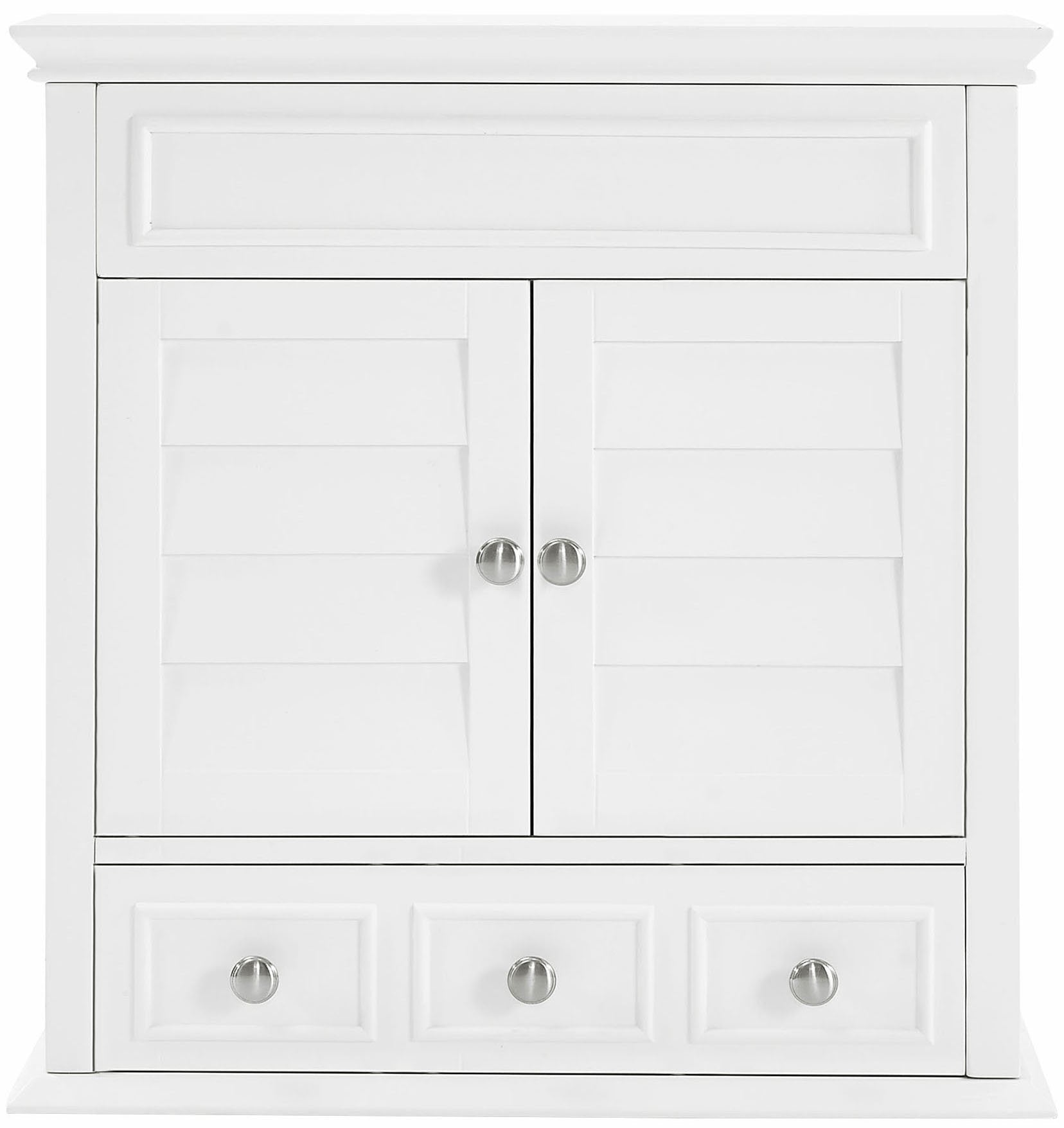 Crosley Furniture Lydia Wall Mounted Bathroom Storage Medicine Cabinet With A Drawer And Shelves, White