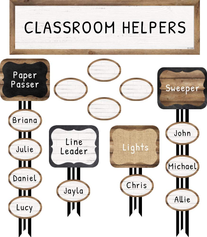 Schoolgirl Style 47 Pieces Industrial Chic Job Assignment Mini Bulletin Board Set 21' X 6'