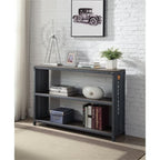 Acme Cargo 3-Shelf Wooden Bookshelf in Weathered Oak and Gunmetal