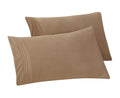 Elegant Comfort Solid Pillowcases 1500 Thread Count Egyptian Quality - Easy Care, Smooth Weave, Wrinkle And Stain Resistant, Easy Slip-On, 2-Piece Set, King Pillowcase, Taupe