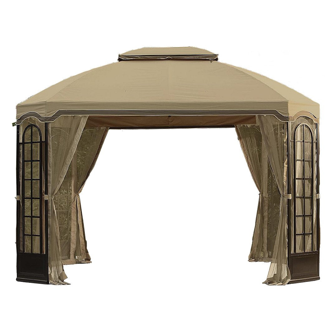 Garden Winds Replacement Canopy For Terrace Gazebo - Riplock 350 - Beige