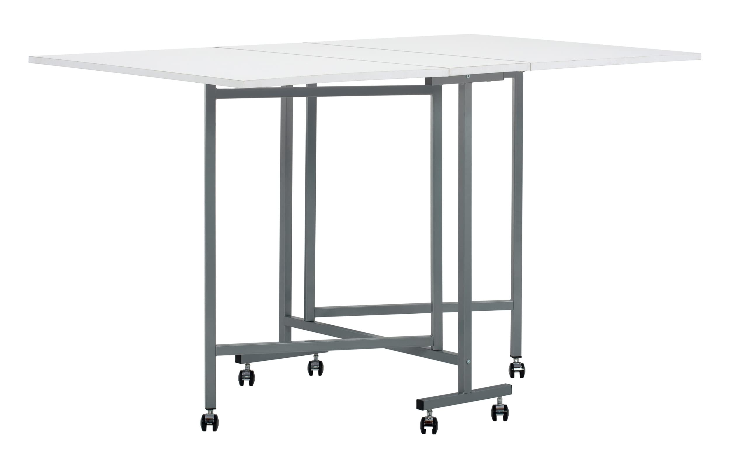 Sew Ready Studio Designs Mobile Folding cutting (36H) in SilverWhite craft Table, Large
