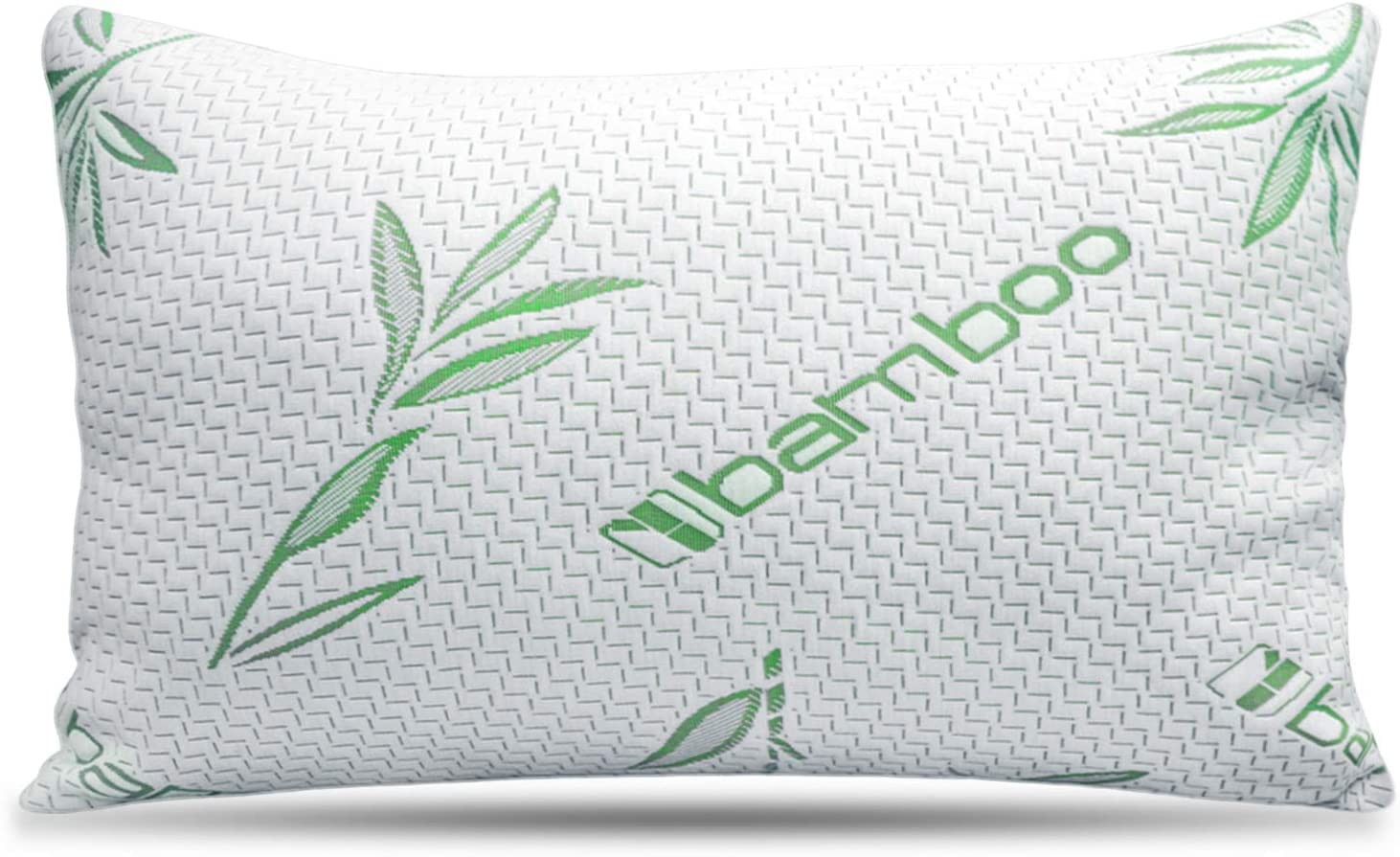Elif Home Goods King Size Rayon Derived From Bamboo Pillow, Cooling Shredded Memory Foam Bed Pillows Sets For Back, Stomach, Sid