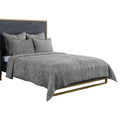Kosas Home Dimitry 92" Velvet and Solid Cotton Sateen Queen Quilt in Sage Green