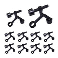 Greatim 10 Pack Hinge Door Stopper, Heavy Duty Door Stopper Hinge, Rubber Bumper Tips, Zinc Alloy, Orb, (Black)
