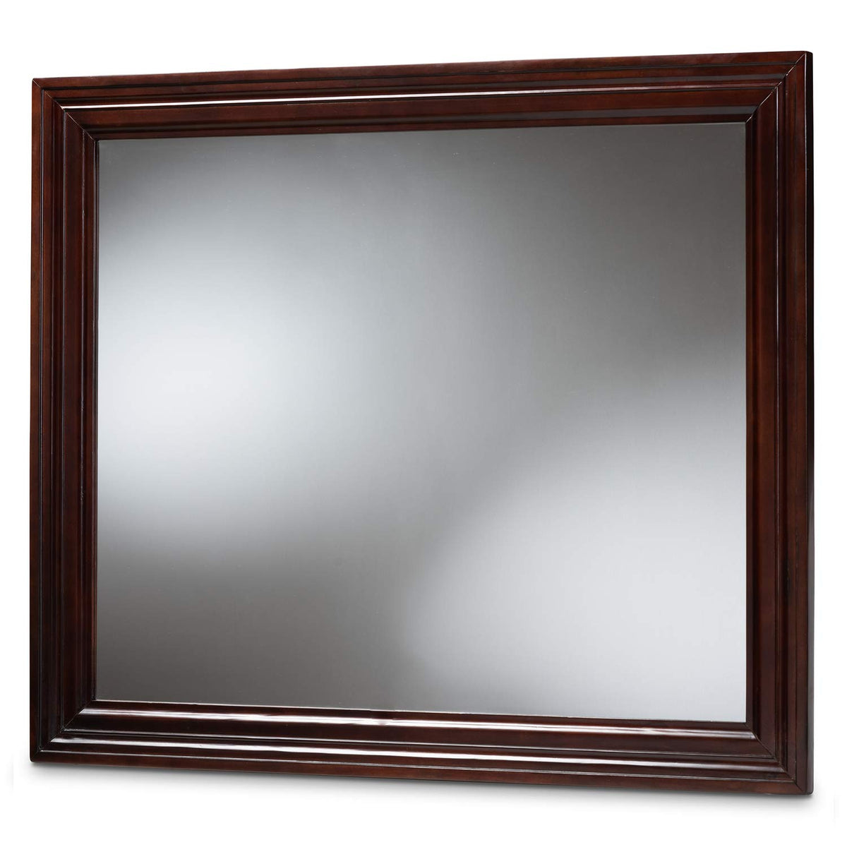 Baxton Studio Barton Dark Brown Finished Wood Dresser Mirror