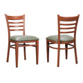 Baxter Metal  Side Chair Honey/ Green Set Of 2