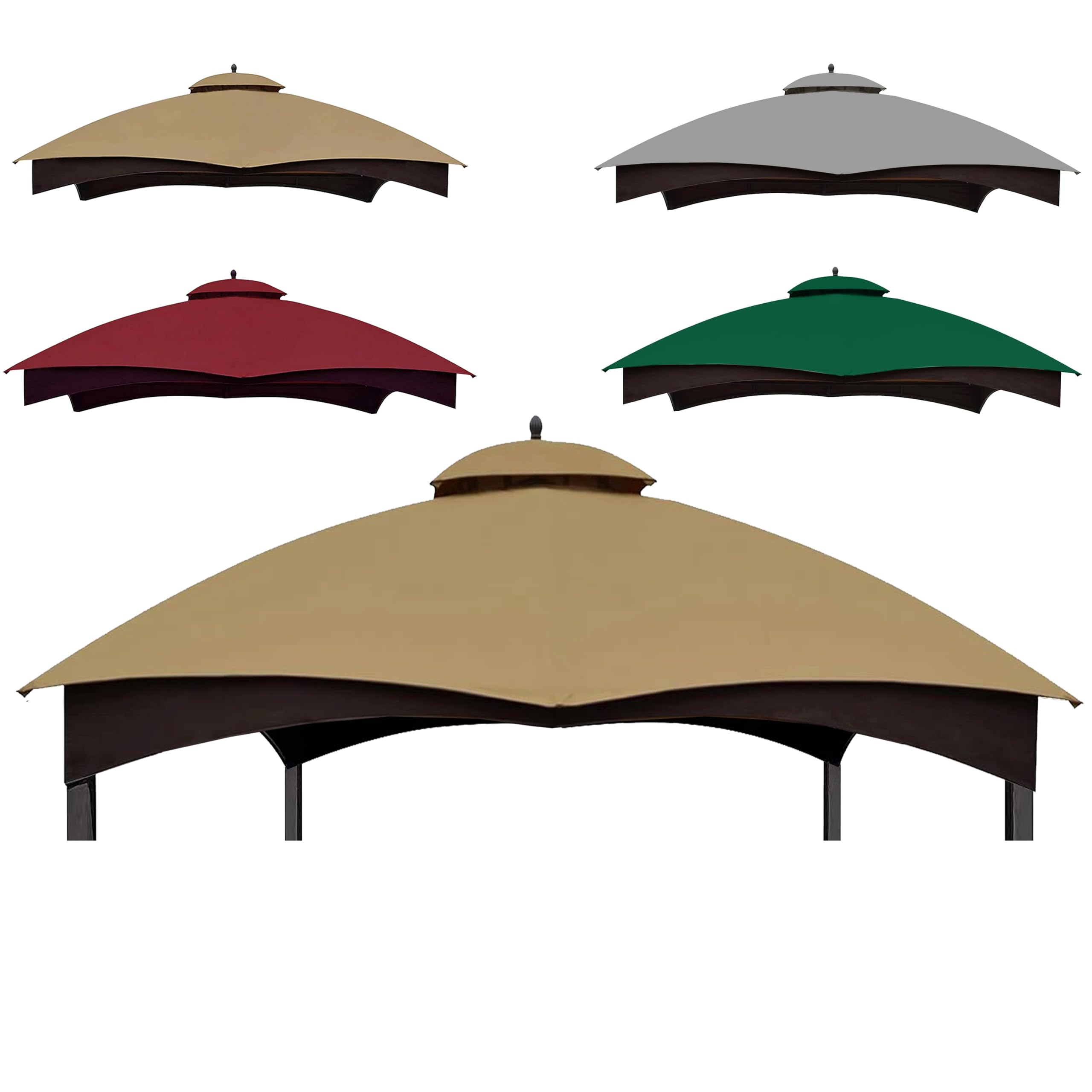SCOCANOPY Beige Replacement Top for Lowes Allen Roth 10X12 Gazebo Model #GF-12S004B-1