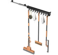 Inracity Pullout Mop and Broom Holder with 20 Sliding Hooks