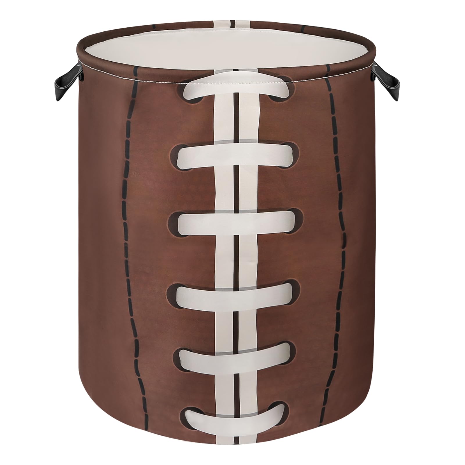 Football Laundry Basket for Boys Room Decor, Ball Gift Kids Nursery Hamper for Bathroom Bedroom, Teens Baby Clothes Storage Bag 