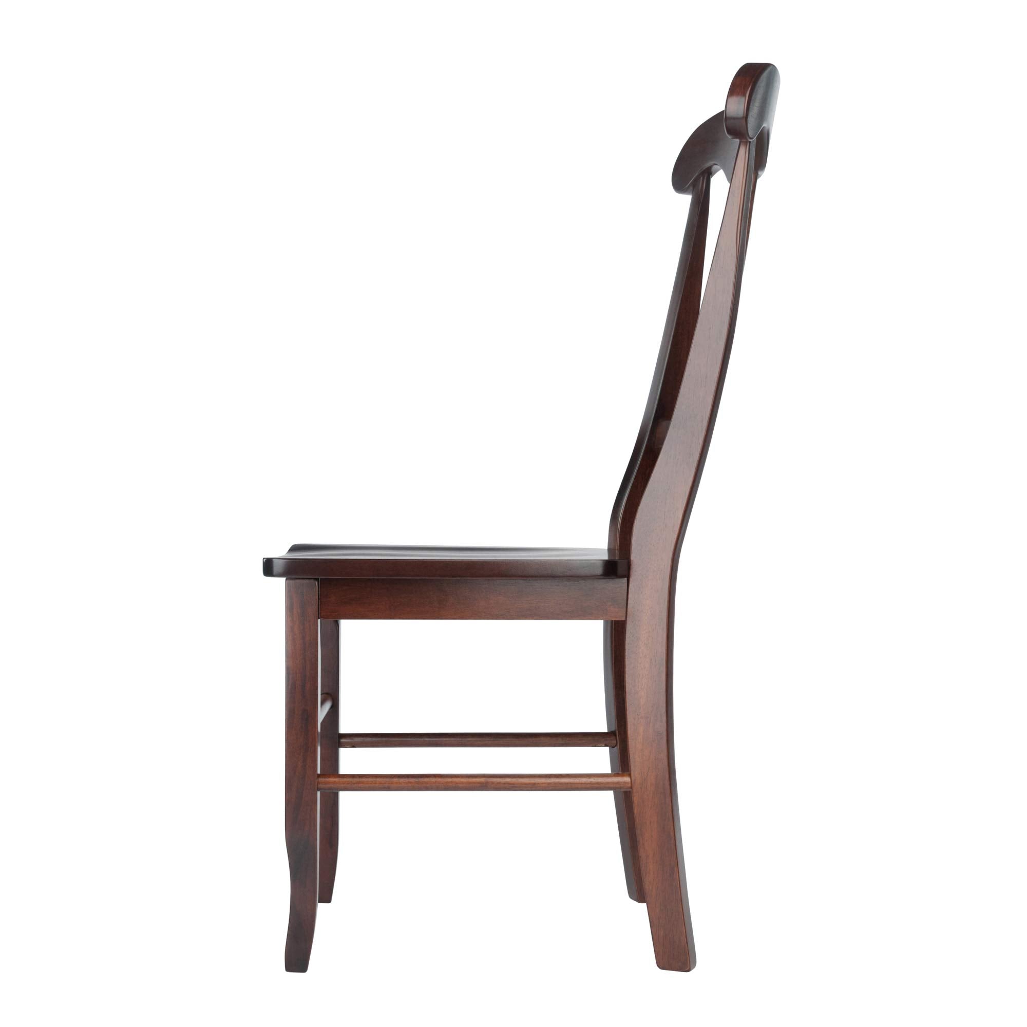 Winsome Renaissance 2-pc Dining Chair Set, Key hole back, Walnut
