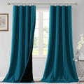 H.Versailtex 100% Blackout Curtains For Bedroom Thermal Insulated Blackout Curtains For Living Room 96 Inches Long Rod Pocket Cu