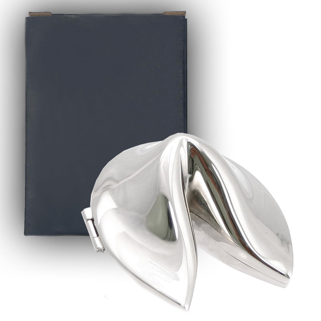 Natico Originals Non-Tarnishing Silver Fortune Cookie Paperweight, Desktop Gift, Resturant Decor (60-2700)