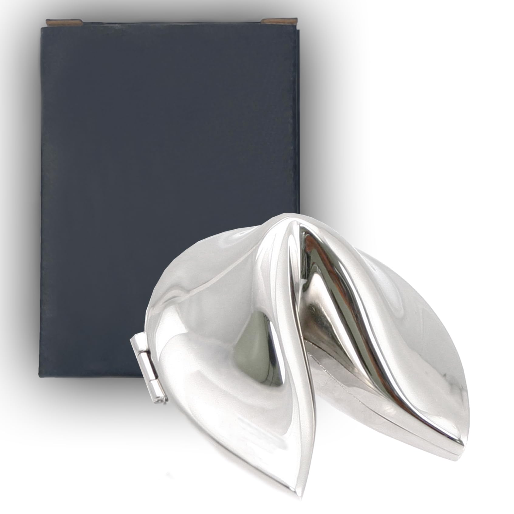 Natico Originals Non-Tarnishing Silver Fortune Cookie Paperweight, Desktop Gift, Resturant Decor (60-2700)