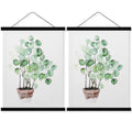Magnetic Poster Hanger Wooden Poster Hangers, 14 Inch, Extra Strong Magnets, Quick Assembly and Easy Use, Wood Poster Hanger for
