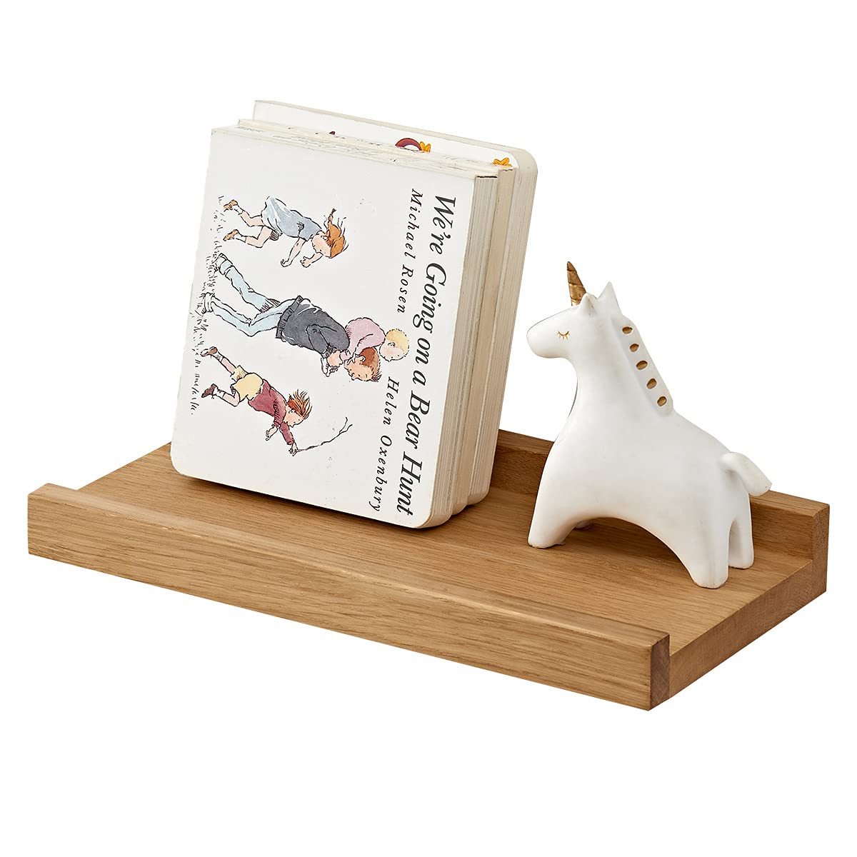 TRWISWDC Floating Shelf for Wall Natural Oak Wood Wall Shelves 12 Inch (Upgrade Width 6''), Display Picture Ledge Shelf for Bedr