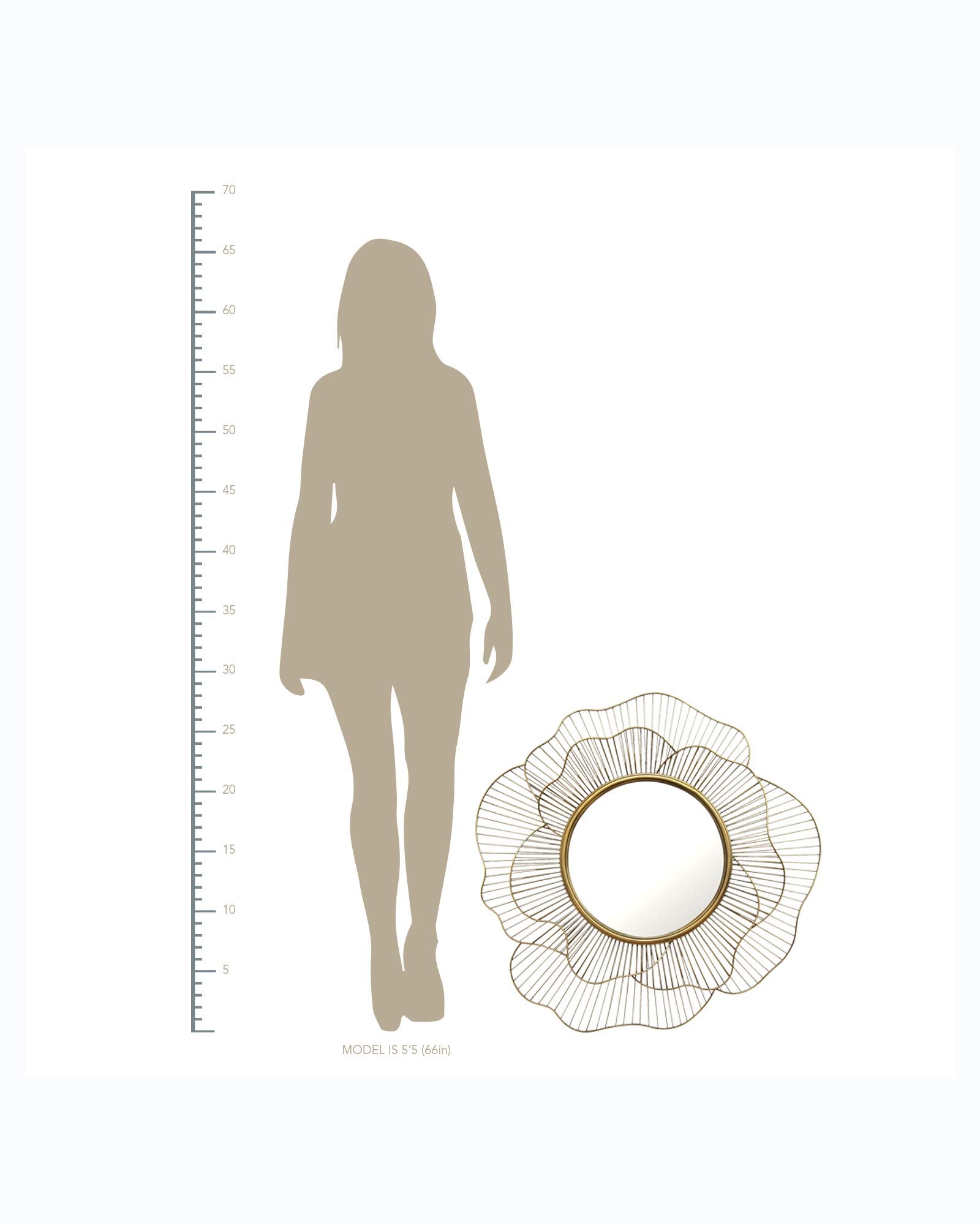 Stratton Home Decor S01681 Mirror, 28.25 W X 2.50 D X 28.25 H, Gold