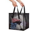 Laundry Hamper Bag with Handles,Portable &Collapsible Dirty Clothes Mesh Basket Foldable for Washing Storage, Kids Room,Dorm or 