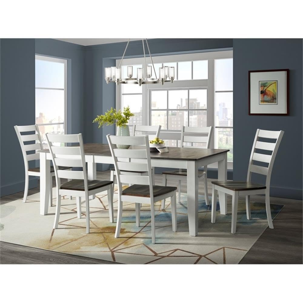 Intercon Kona 42 x 60-78", Grey Standard Dining Tables, Gray & White