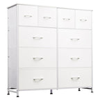 Wlive White Dresser For Bedroom With 10 Drawers, Tall Chest Of Drawers For Bedroom, Storage Drawer Unit, Organizer Unit For Hallway, Closet