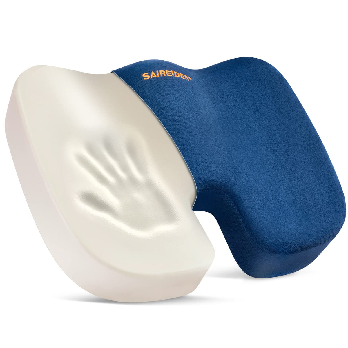 Saireider Chair Cushions For Office, Memory Foam Coccyx Cushion Pads For Tailbone Pain, Car Seat Cushion, Sciatica Relief Pillow