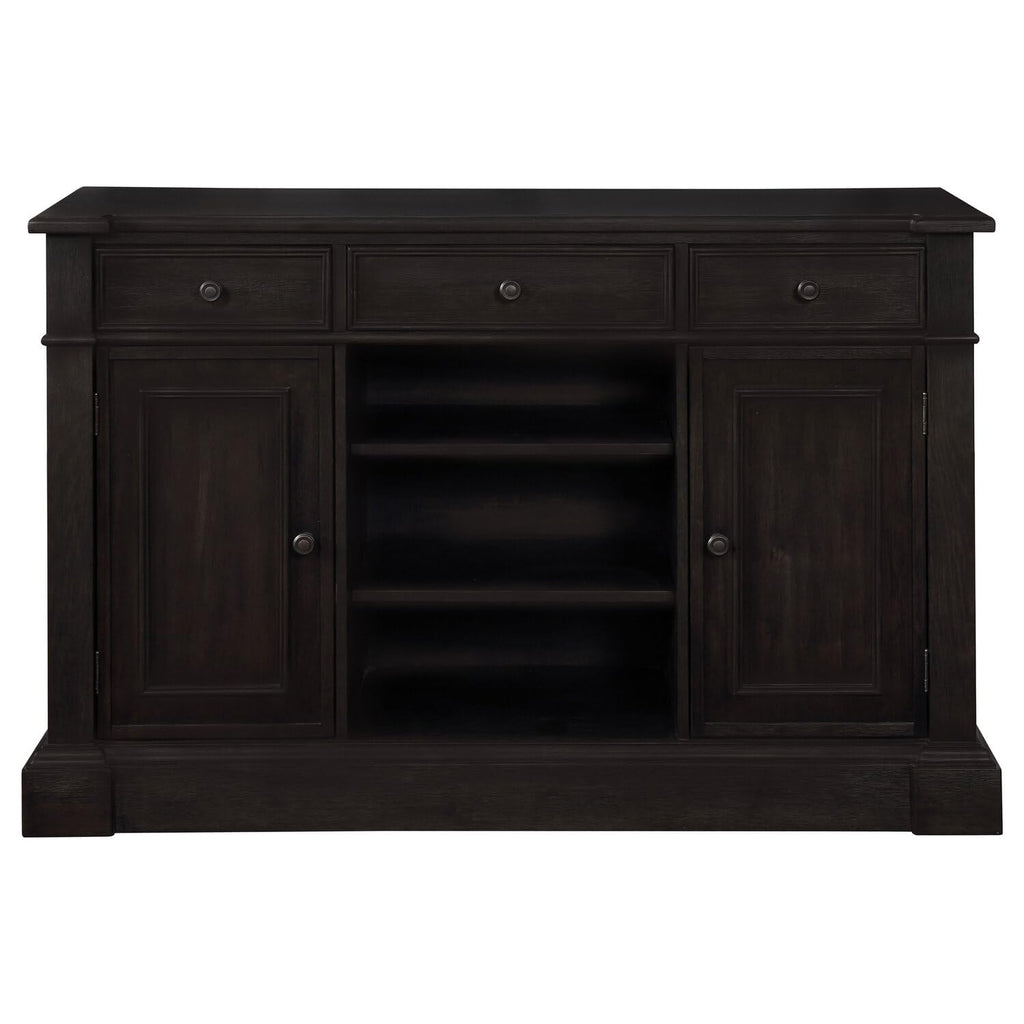 Coaster Home Furnishings Phelps 2-Door Rectangular Antique Noir Server, 39" H x 58" W x 18" D, Brown, 121235