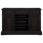 Coaster Home Furnishings Phelps 2-Door Rectangular Antique Noir Server, 39" H x 58" W x 18" D, Brown, 121235