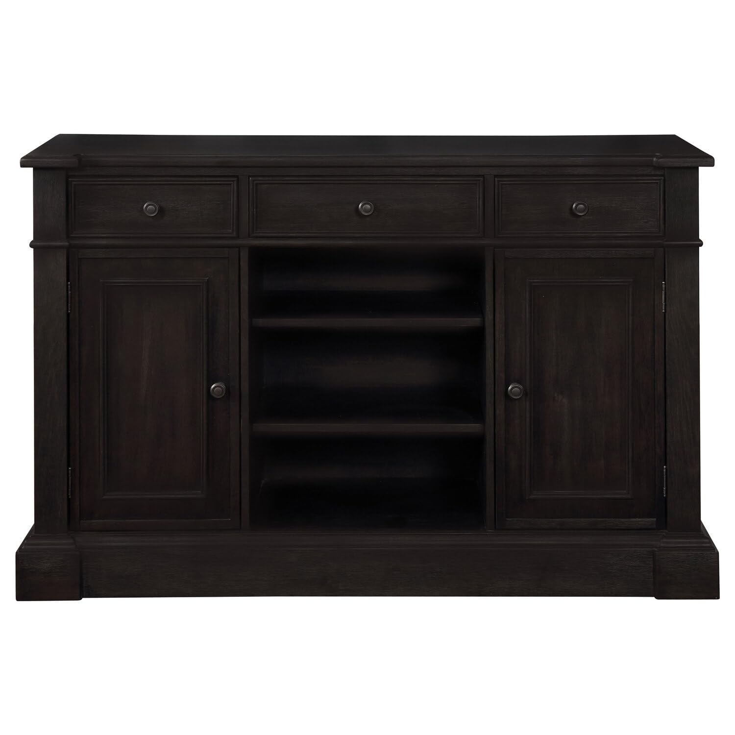 Coaster Home Furnishings Phelps 2-Door Rectangular Antique Noir Server, 39" H x 58" W x 18" D, Brown, 121235
