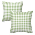 Ahahm Green And White Buffalo Check Plaid Throw Pillow Cover Farmhouse Decorative Throw Pillow Case Indoor Outdoor Cushion Cover