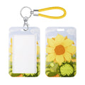 Shiningeyes Id Card Badge Holder Key Chain With Metal Keyring, Plastic Slide Open With Id Window For Women Men Girls Students,Su
