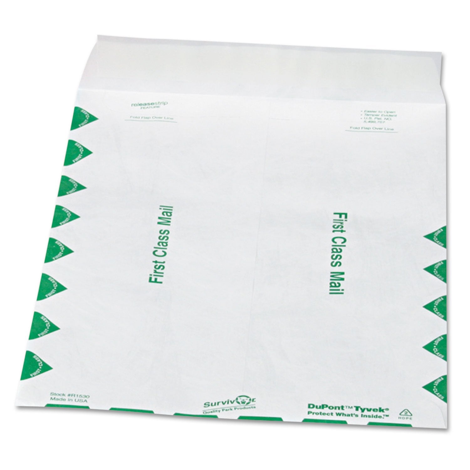 Survivor R1530 Tyvek Open-End Envelope,1St Class,9-1/2-Inch X12-1/2-Inch ,100/Bx,We