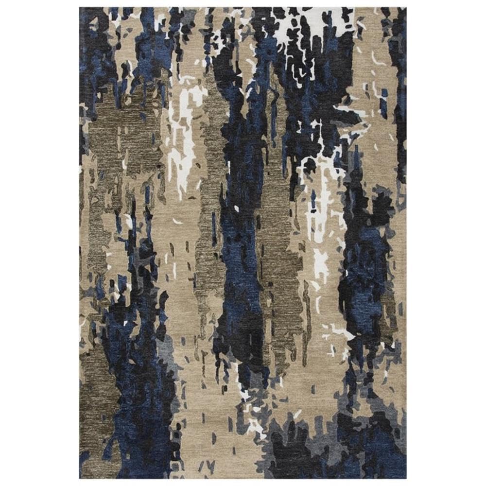 Rizzy Home Alora Decor Vivid 7'6" X 9'6" Beige/Blue/Beige/Blue Hand-Tufted Area Rug