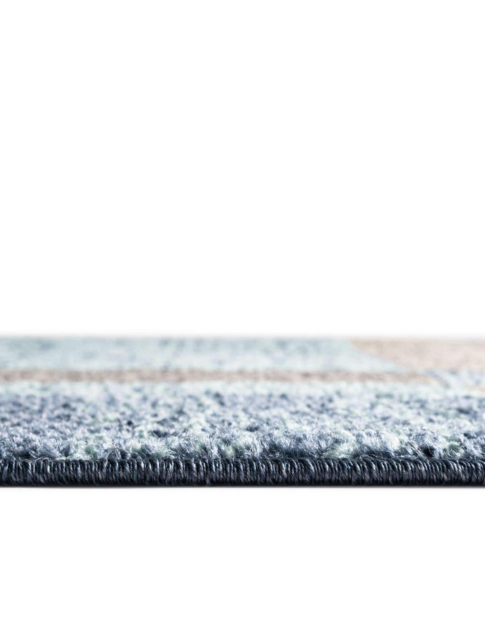 Unique Loom Autumn Collection Area Rug - Providence (5' 3'' Octagon, Blue Gray/ Light Brown)