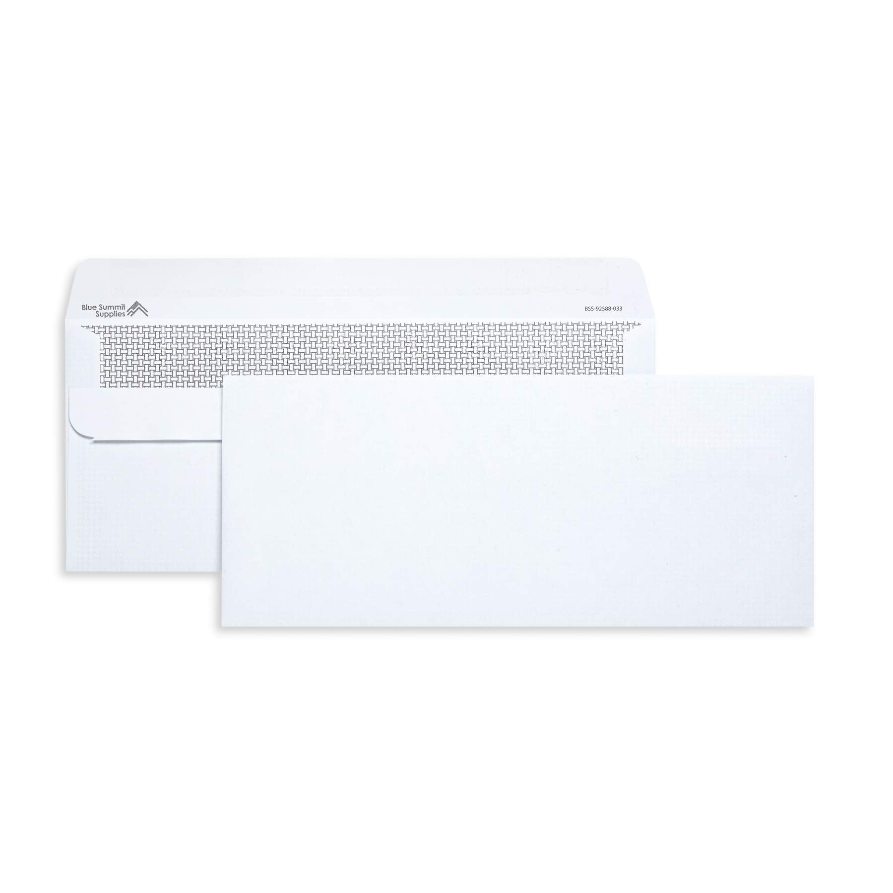 Blue Summit Supplies 500 Number 10 Envelopes Self Seal - Number 10 Business Envelopes Letter Size - Security Tint - Flip And Sea