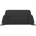 Purefit Geometric Jacquard Throw Sofa Cover - Textured Soft Washable Decorative Couch Covers For 3 Cushion Couch, Throw Cover With Tassels Furniture Protector For Pets, Kids (Medium, Dark Gray)