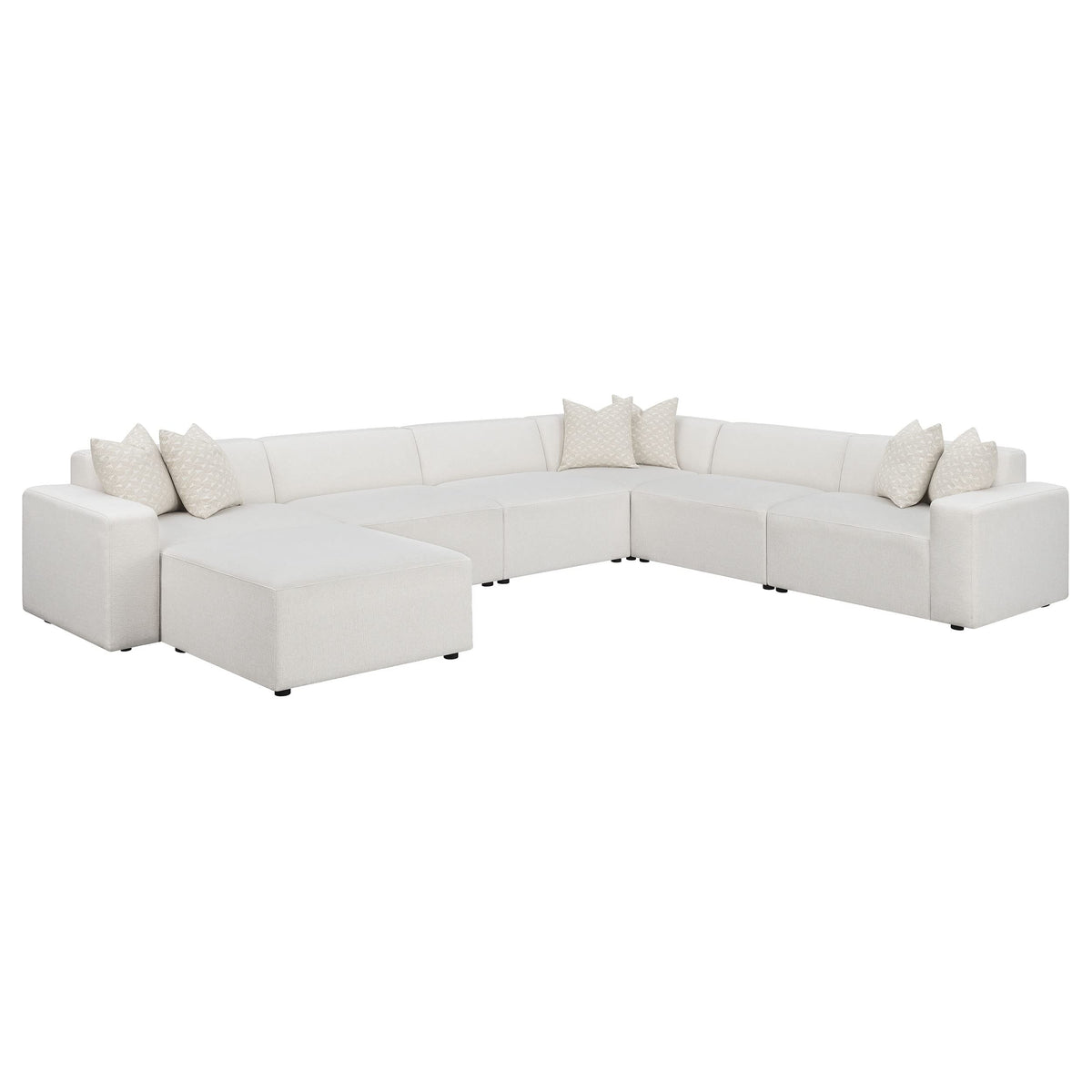 Coaster Home Furnishings Freddie 7-Piece Upholstered Modular Sectional Pearl