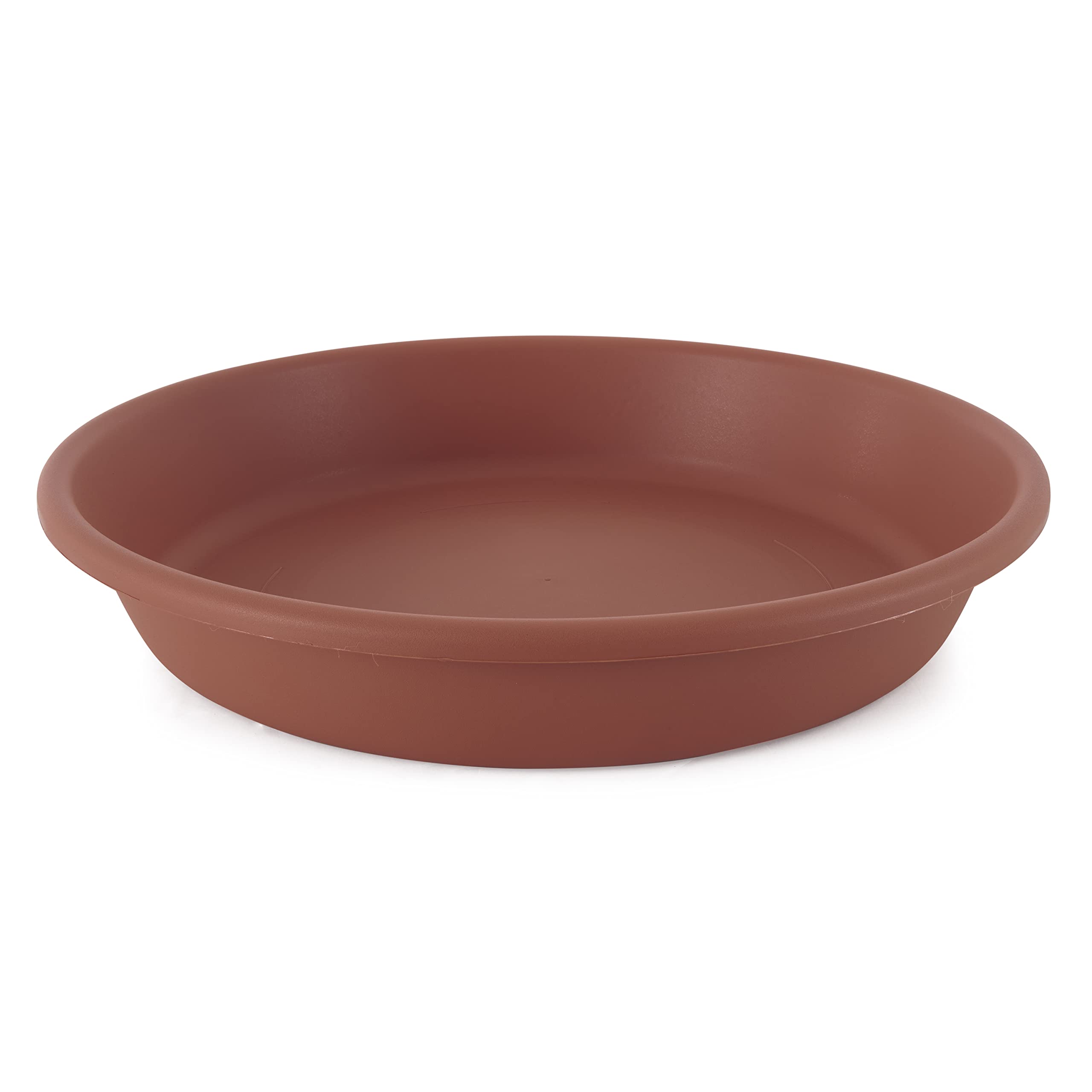 The Hc Companies 21 Inch Round Plastic Classic Plant Saucer - Indoor Outdoor Plant Trays For Pots - 21'X21'X3.63' Clay