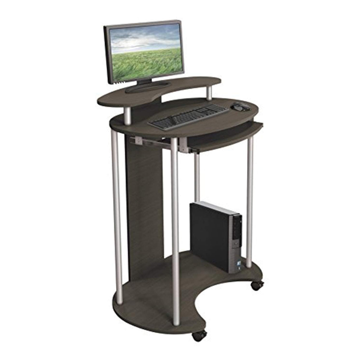 Balt 91105 Up-Rite Standing Mobile Workstation Teak