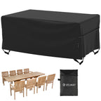 Velway Patio Furniture Cover Outdoor, Waterproof Rectangular Patio Table Chair Sofa Set Cover, 95”Lx64”Wx39”H, All Weather Oxford Tear-Resistant Material With Zipper Carrying Bag Windproof Buckles