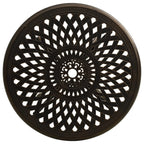 vidaXL Round Patio Table - Cast Aluminum Outdoor Tea Table with Umbrella Hole and Hollow Top Design, 30.7" Diameter, Bronze