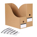 suituts 35 Pack Cardboard Magazine File Holder Organizer, Foldable Magazine Storage Box Holder Document Rack Desktop File Organi